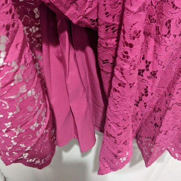 Nwt Chelsea 28 | Magenta lace midi dress - Picture 9 of 10